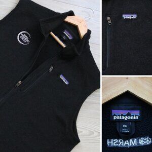 Patagonia Better Sweater Men's 2XL Black Fleece Vest Outdoor Full Zip Logo 25882
